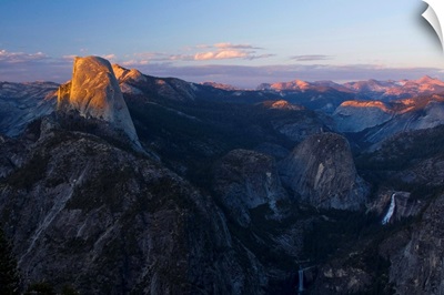 California, Yosemite National Park, Sunset to the Half Dome from Glacier Point