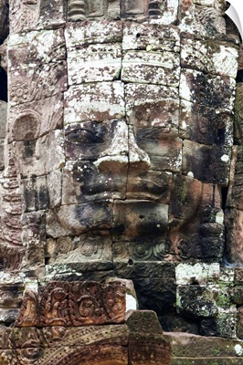 Cambodia, Siem Reap, Angkor, Buddha's face, Avalokiteshvara on Ta Som temple entrance