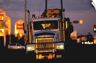 Canada, Alberta, Grand Prairie, Grand Prairie, truck with headlights
