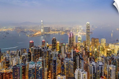 China, Hong Kong, Hong Kong island, View from Victoria Peak