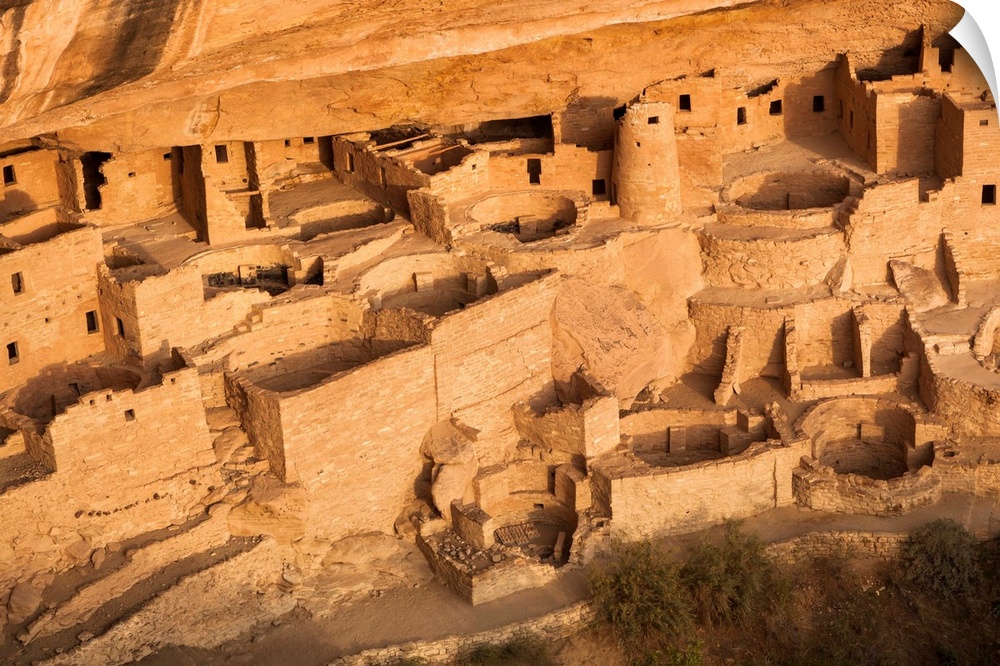 USA, Colorado, Mesa Verde National Park, Cliff Palace, Anasazi Indian Ruin.