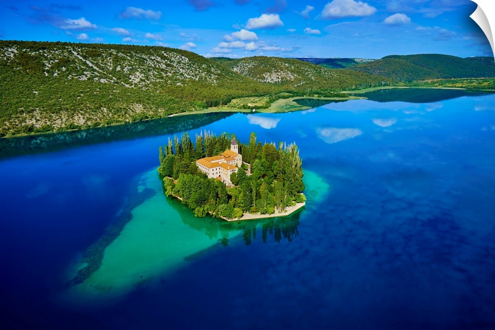 Croatia, Dalmatia, Krka National Park, Sibenik-Knin, Krka National Park, Roman Catholic Franciscan monastery, Visovac.