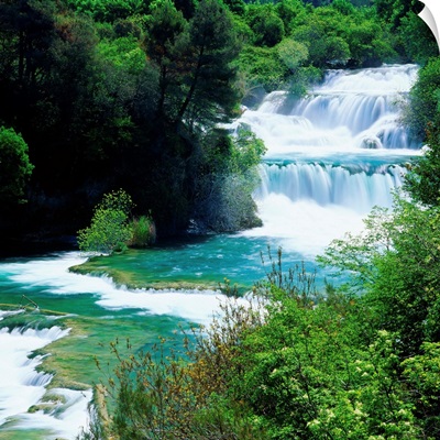 Croatia, Dalmatia, Krka National Park, waterfalls