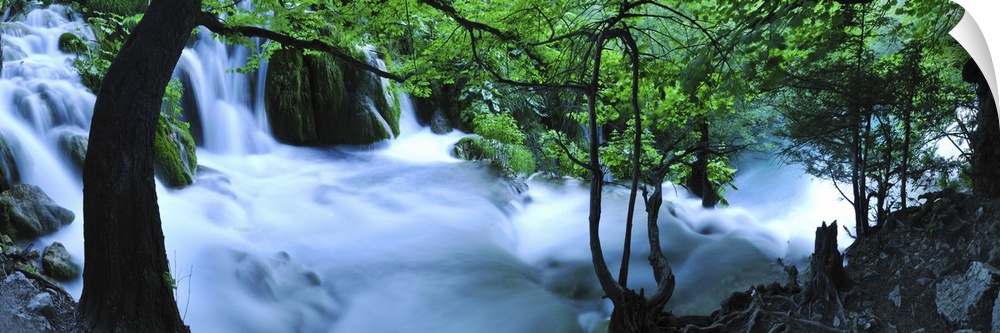 Croatia, Dalmatia, Mediterranean area, Plitvice lakes National Park, Slap Milke Trnine waterfall
