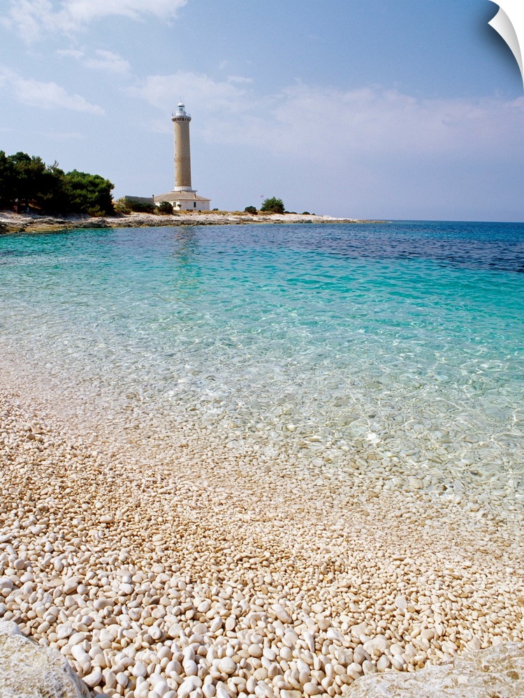Croatia, Zadar, Lunga Island, lighthouse Veli Rat.