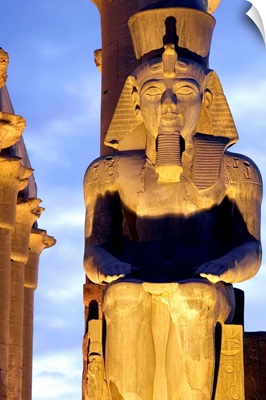 Egypt, Nile Valley, Luxor, Temple of Luxor, The colossus of Ramses II