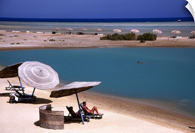 Egypt, Red Sea, El Gouna, beach