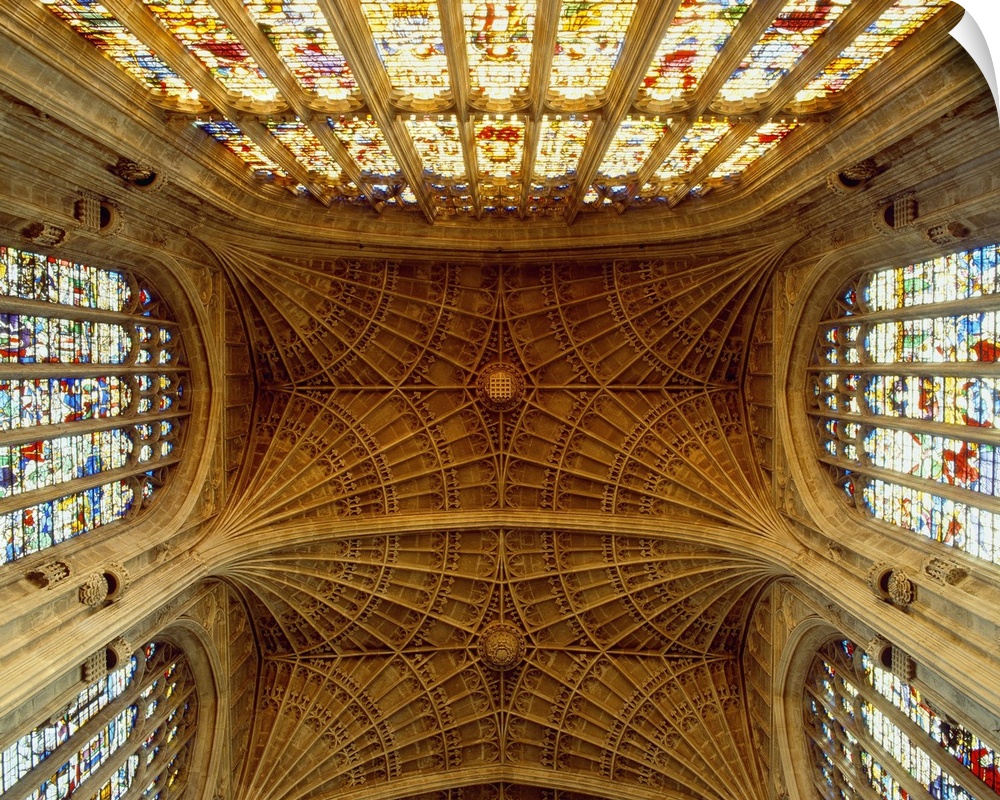 United Kingdom, UK, England, Cambridge, King's College, inside view of the chapel