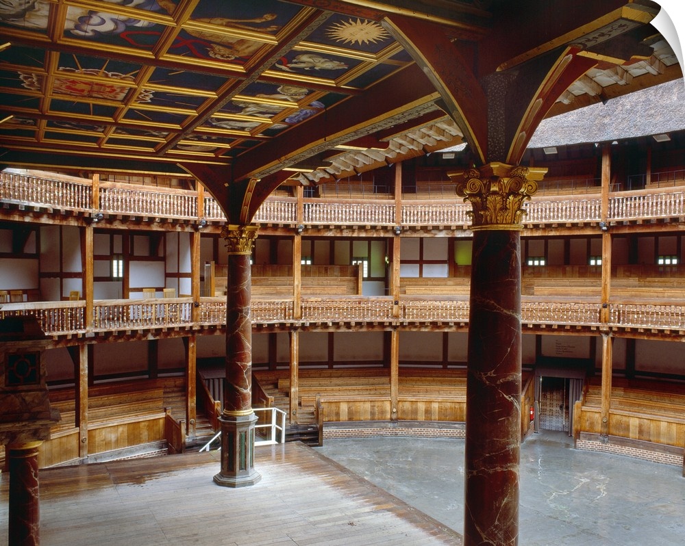 England, London, Shakespeare's Globe Theatre, Interior