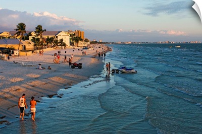 Florida, Fort Myers beach, The beach at sunset