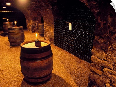 France, Beaune, Burgundy, Cote-d'Or, Beaune, Couvent des Cordeliers, wine cellar