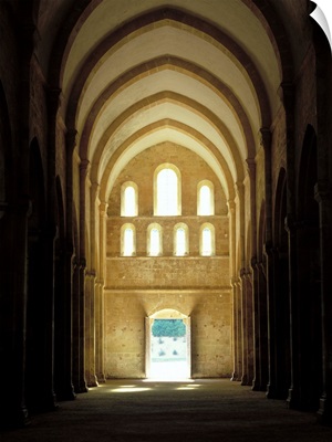 France, Bourgogne, Fontenay, abbey, nave