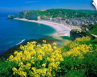 France, Haute-Normandie, Etretat, typical coast