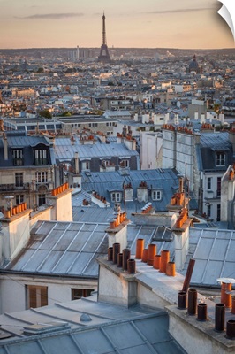 France, Ile-de-France, Ville de Paris, Paris, City skyline from Montmartre