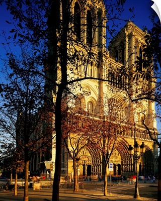 France, Paris, Notre Dame, facade