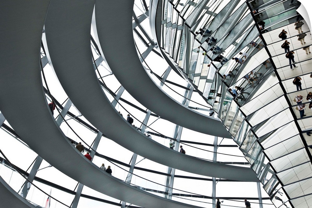 Germany, Berlin, Reichstag Parliament Building, The dome (architect Norman Foster)