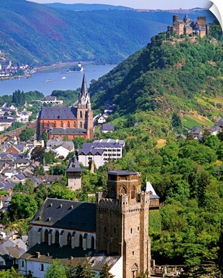 Germany, Rhineland-Palatinate, St. Martin Church, the Red Church and the town