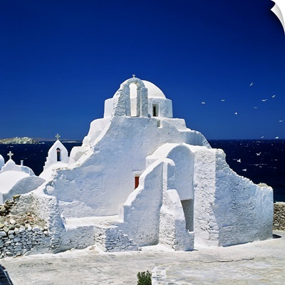 Greece, Aegean Islands, Cyclades, Mediterranean Sea, Aegean Sea, Greek  Islands, Mikonos Island, Harbor by Paolo Giocoso