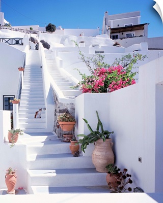 Greece, Aegean islands, Cyclades, Santorini, Imerovigli, typical architecture