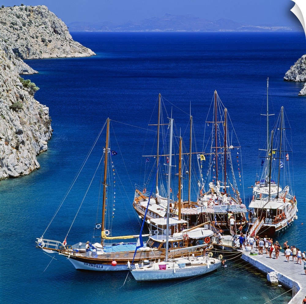 Greece, Aegean islands, Dodecanese, Kalymnos island, Mediterranean area, Mediterranean sea, Travel Destination, Fjord Vathi