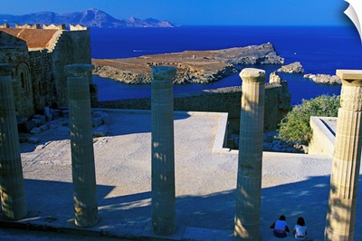 Greece, Aegean Islands, Rhodes, Dodecanese, Acropolis of Lindos
