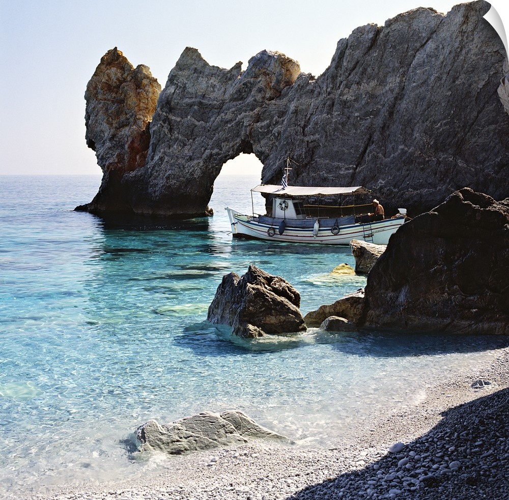 Greece, Aegean islands, Sporades, Skiathos island, Mediterranean area, Mediterranean sea, Travel Destination, Lalaria beach