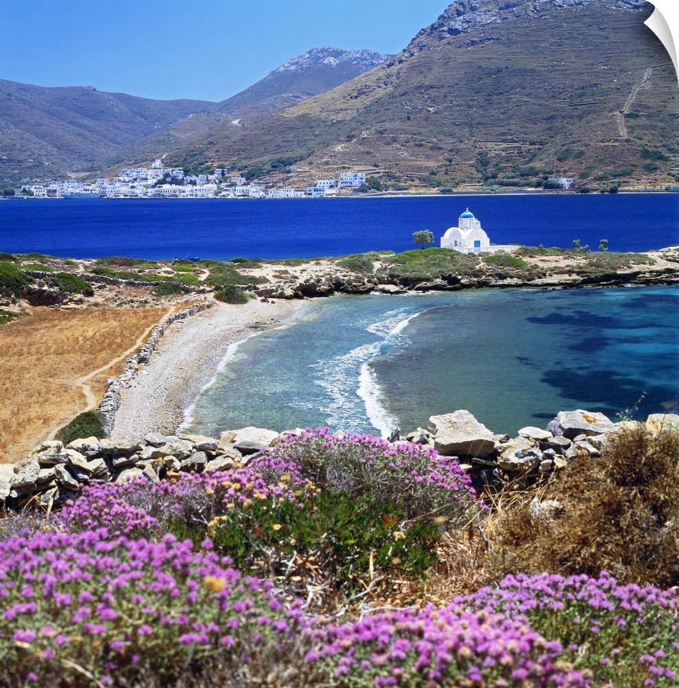 Greece, Aegean islands, Cyclades, Amorgos island, Mediterranean area, Mediterranean sea, Travel Destination, Katapola bay,...
