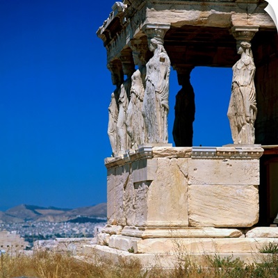 Greece, Athens, Erechtheion, Porch of the Caryatids