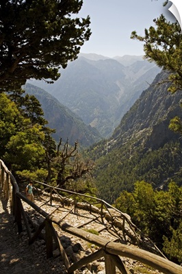 Greece, Morning near the top and looking down into the Gorge of Samaria