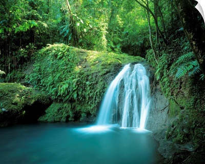 Guadeloupe, French West Indies, Caribbean, Cascade aux Ecrevisses (waterfalls)