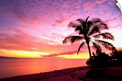 Hawaii, Molokai, Kaunakakai, sunset