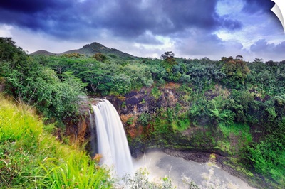 Hawaii, Tropics, Kauai island, Wailua, Wailua Falls (TV show Fantasy Island)