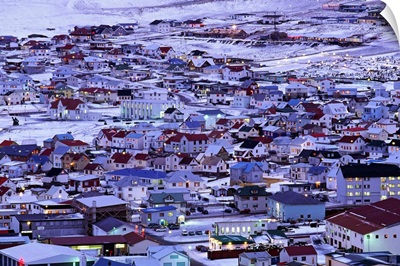 Iceland, South Iceland, Heimaey, Vestmannaeyjar, View from Eldfell