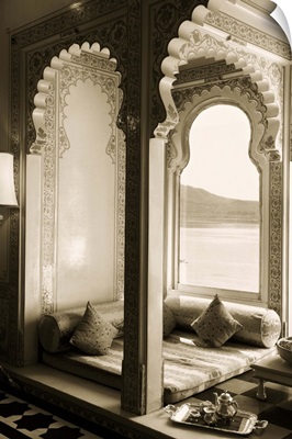 India, Rajasthan, Udaipur, Interior at Shiv Niwas Hotel, City Palace Museum