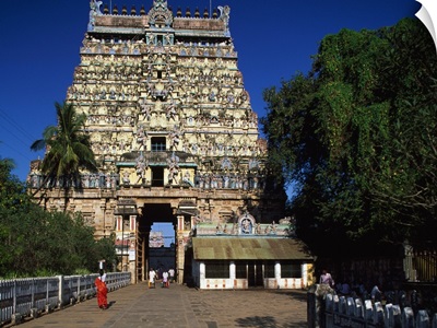 India, Tamil Nadu, Chidambaram, Nataraja Temple, West Gopuram