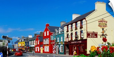 Ireland, County Kerry, Dingle village, typical houses