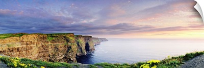 Ireland, Galway, Sunset on Cliffs of Moher