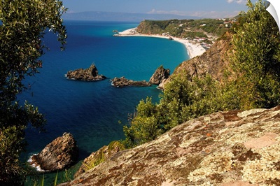Italy, Calabria, Palmi, view of the coast