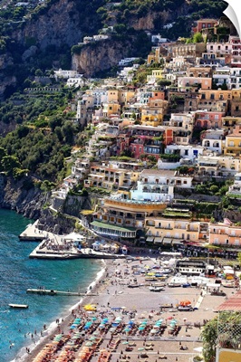 Italy, Campania, Amalfi Coast, Peninsula of Sorrento, Positano, Beach