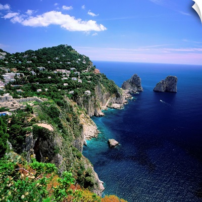 Italy, Campania, Capri, Punta Tragara and Faraglioni