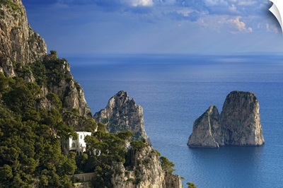Italy, Capri, Faraglioni, famous rock stacks