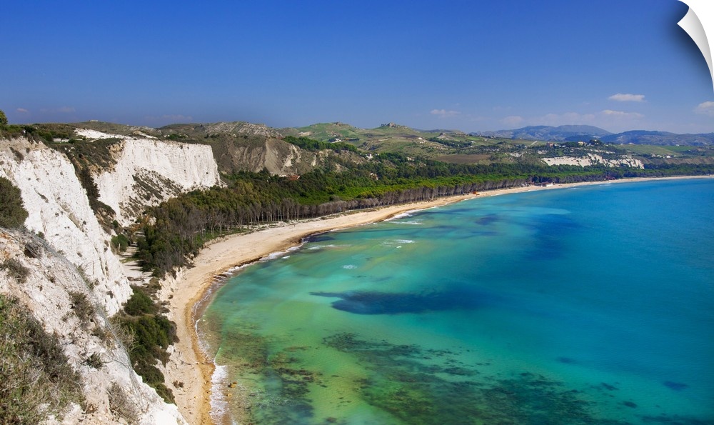 Italy, Sicily, Mediterranean sea, Agrigento district, Eraclea Minoa, Capo Bianco Cliffs.