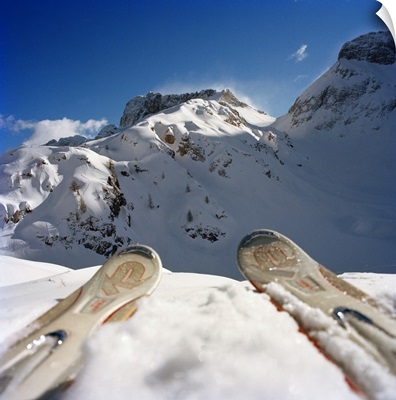 Italy, Friuli-Venezia Giulia, Sella Nevea, Winterlandscape in the Mont Canin ski area