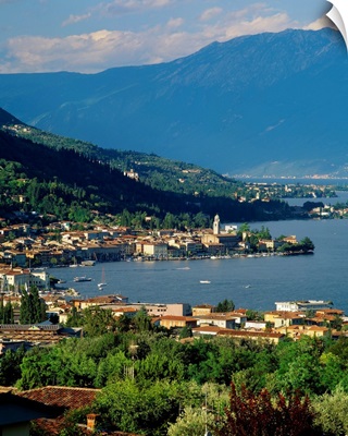 Italy, Lake Garda, Salo and Monte Baldo