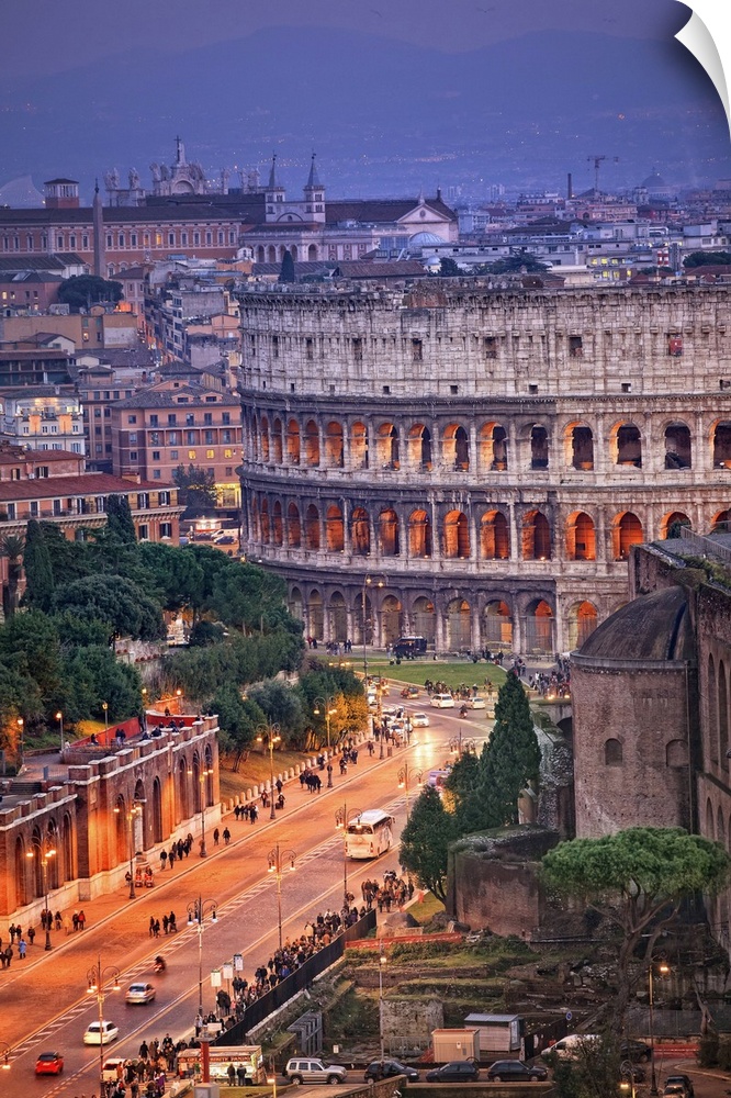Italy, Latium, Mediterranean area, Rome, Roman Forum, Colosseum