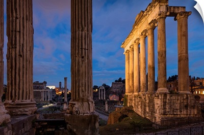 Italy, Latium, Roma District, Rome, Roman Forum, Temple Of Saturn