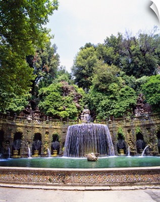 Italy, Latium, Tivoli, Villa d'Este fountain (UNESCO World Heritage)
