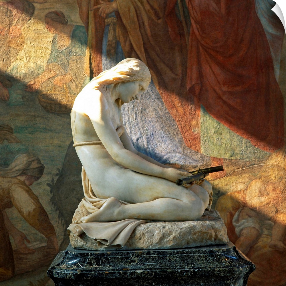 Italy, Italia, Liguria, Genova, Sant'Agostino Museum, Maddalena Penitente statue by Antonio Canova