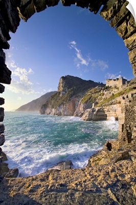 Italy, Liguria, Portovenere, The old castle ruins
