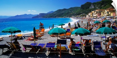 Italy, Liguria, Varigotti, beach